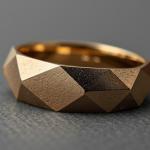 Faceted Geometric Men's Ring