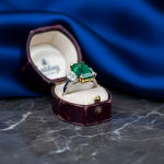 Royal Emerald Cascade Ring