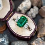 Royal Emerald Cascade Ring